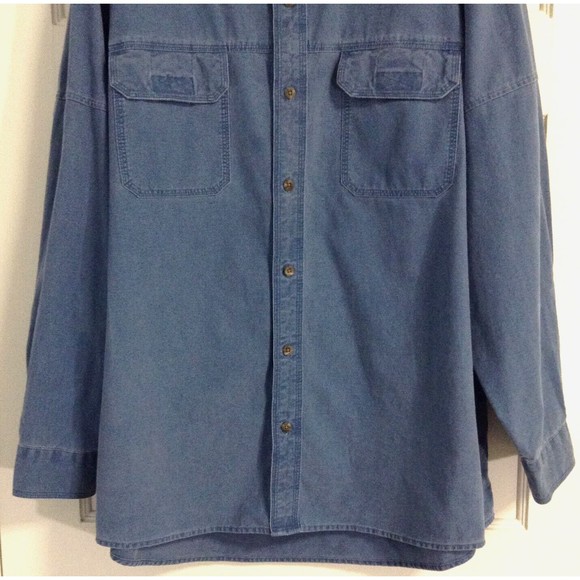 VTG Redhead Denim Shirt Mens 2XL Blue Shacket Button-up Long Sleeve Workwear - Picture 4 of 11